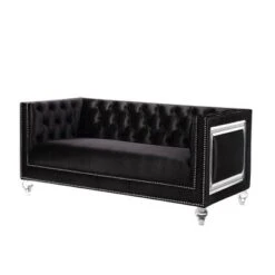 67" Heibero Sofa Black Velvet - Acme Furniture 11 67" Heibero Sofa Black Velvet - Acme Furniture -Baxton Studio Shop GUEST 5522cc72 64ad 45f0 82e3 f183055d3228
