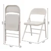 2/4 Pack Folding Chairs With Comfort Sit Board And Durable Steel Frame, Portable Kitchen Chair, 350lb Weight Capacity