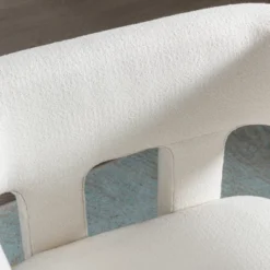 Elisa 24.8" Wide Contemporary Designed Linen Upholstered Arched Silhouette Armrest Accent Barrel Chair-Maison Boucle -Baxton Studio Shop GUEST 5557fbb9 111b 4c8b b59c 5911a0287e7b