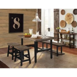 48" Pomona Solid Wood And Metal Entryway Bench Brown - Alaterre Furniture 18 48" Pomona Solid Wood And Metal Entryway Bench Brown - Alaterre Furniture -Baxton Studio Shop GUEST 55eebeb6 98d3 403d b041 dd0fd062faa1