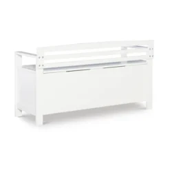 Laredo Storage Bench White - Linon -Baxton Studio Shop GUEST 5612f47f 657b 47bb 818b 84fc6f159433