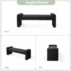 Johannes 58.5"W Transitional Bedroom Upholstered Bench | ARTFUL LIVING DESIGN 16 Johannes 58.5"W Transitional Bedroom Upholstered Bench | ARTFUL LIVING DESIGN -Baxton Studio Shop GUEST 5645b6fc e92e 4edf bd57 30fc029afead