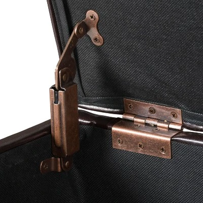 Deluxe Tufted Storage Bench Espresso - HomePop: Faux Leather, Bedroom & Living Room Use, Hinged Lid 8 Deluxe Tufted Storage Bench Espresso - HomePop: Faux Leather, Bedroom & Living Room Use, Hinged Lid - Image 8