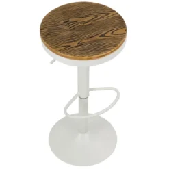 Set Of 2 Dakota Industrial Adjustable Barstool With Swivel White - Lumisource 12 Set Of 2 Dakota Industrial Adjustable Barstool With Swivel White - Lumisource -Baxton Studio Shop GUEST 57156fdf 1079 4f25 89bd df68add54358