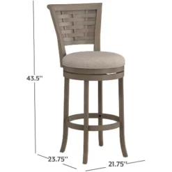 Thredson Swivel Height Barstool Light Antiqued Gray Wash - Hillsdale Furniture -Baxton Studio Shop GUEST 572c477d 893e 44bc 8dcb 3b8d6dbf78d0
