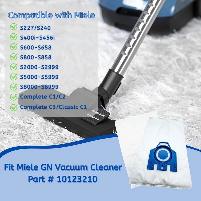 Nispira 3D Airclean GN Vacuum Cleaner Bags For Miele Classic C1 Complete C3 C2 C1 S600 S800 S5 S2 S8 Series S227 S240 S270 S400 10123210. 18 Packs 2 Nispira 3D Airclean GN Vacuum Cleaner Bags For Miele Classic C1 Complete C3 C2 C1 S600 S800 S5 S2 S8 Series S227 S240 S270 S400 10123210. 18 Packs - Image 2