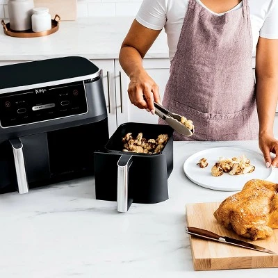 Refurbished: Ninja R-AD300CO Foodi 6-in-1 10-qt. XL 2-Basket Air Fryer With DualZone Technology, Black – Manufacturer Refurbished 3 Refurbished: Ninja R-AD300CO Foodi 6-in-1 10-qt. XL 2-Basket Air Fryer With DualZone Technology, Black – Manufacturer Refurbished - Image 3