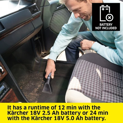 Karcher Kärcher SE 3-18 Compact Cordless Carpet Cleaner, Upholstery, Spot Cleaner, Extractor, Tool Only 7 Karcher Kärcher SE 3-18 Compact Cordless Carpet Cleaner, Upholstery, Spot Cleaner, Extractor, Tool Only - Image 7