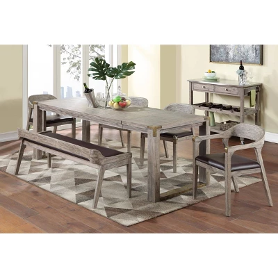 5Pc Montana Rectangular Extendable Dining Set With 4 Armchairs - Boraam 6 5Pc Montana Rectangular Extendable Dining Set With 4 Armchairs - Boraam - Image 6