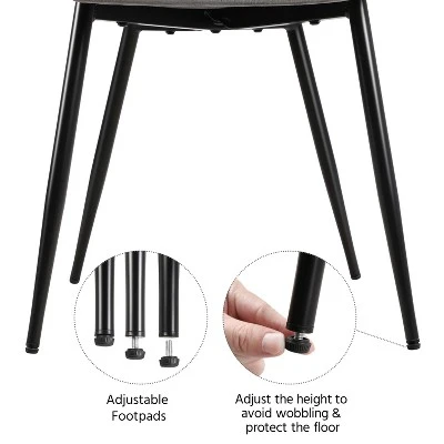 Yaheetech Set Of 2 Dining Kitchen Chairs With Backrest For Kitchen, Gray 4 Yaheetech Set Of 2 Dining Kitchen Chairs With Backrest For Kitchen, Gray - Image 4