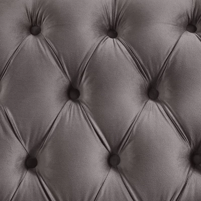 Pernice Button Tufted Chenille Loveseat Gray - HOMES: Inside + Out 3 Pernice Button Tufted Chenille Loveseat Gray - HOMES: Inside + Out - Image 3