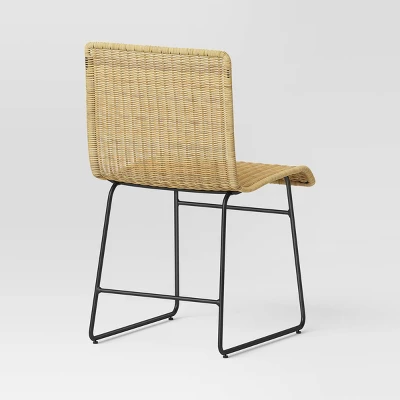 Chapin Modern Woven Dining Chair With Metal Legs Threshold - Threshold™ 3 Chapin Modern Woven Dining Chair With Metal Legs Threshold - Threshold™ - Image 3