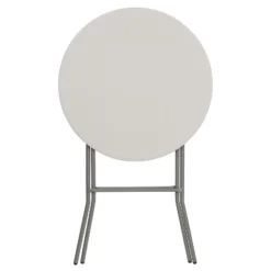Flash Furniture 2.63-Foot Round Granite White Plastic Bar Height Folding Table -Baxton Studio Shop GUEST 588c4374 f0bd 4047 93e4 319594de7012 1