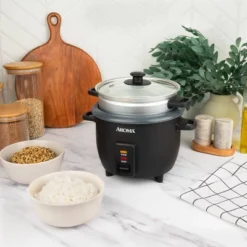 Aroma 6 Cup Rice Cooker With Outer Steam Tray Black: 2 Quart, One-Touch, Nonstick, Includes Accessories 15 Aroma 6 Cup Rice Cooker With Outer Steam Tray Black: 2 Quart, One-Touch, Nonstick, Includes Accessories -Baxton Studio Shop GUEST 589dc3f3 b044 44be 96fb 4d3bec5dabee