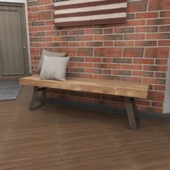 Natural Solid Wood Bench Light Brown - Olivia & May -Baxton Studio Shop GUEST 58d1fc9d 0243 41c8 8192 de4e377f65b6