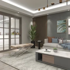 Contemporary Stainless Steel Cowhide X-Bench Beige - Olivia & May -Baxton Studio Shop GUEST 58e4714b 2e5d 4c88 8687 4dae5875bc91