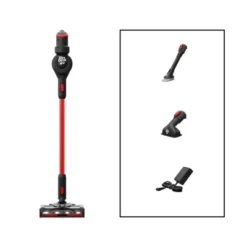 Dirt Devil Standing Cordless Stick Vacuum Red/Black - BD57000V: Lightweight, Rechargeable, Multi-Surface, Washable Filter