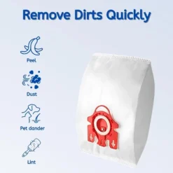 Nispira 3D Airclean FJM Vacuum Cleaner Bags For Miele FJM Compact C1, C2, Complete C1, S241, S290, S300i, S500, S700, S4, S6 10123220, 12 Packs -Baxton Studio Shop GUEST 5925d127 7b99 4ce5 8616 6c2dd5fea3ce