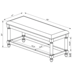 Kaya Bench Gray - Linon -Baxton Studio Shop GUEST 593f660f d0c1 4e73 8048 85136f8a2ad8