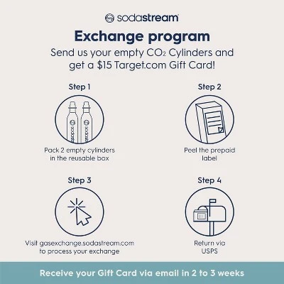 SodaStream 60L CO2 CQC Spare - Pink:Carbon Dioxide Cartridge, Quick Connect, Aluminum Refill, 1.37 Lbs 3 SodaStream 60L CO2 CQC Spare - Pink:Carbon Dioxide Cartridge, Quick Connect, Aluminum Refill, 1.37 Lbs - Image 3