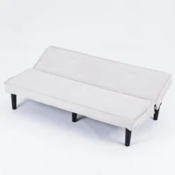 66'' Soft Corduroy Fabric Sofa Bed With Button-Tufted Backrest, Convertible For Living Room, Apartment And Bedroom -Baxton Studio Shop GUEST 5a1d1417 cb26 43d7 8b36 6c8102974cc0