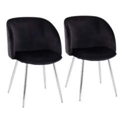 Set Of 2 Fran Dining Chairs Velvet/Metal - LumiSource -Baxton Studio Shop GUEST 5a22890c 4683 4566 93d4 af9e56bf7b0c