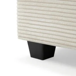 134"W Oversized Corduroy Sectional Sofa, L Shaped Sofa Couch With USB Charging Port, Cup Holder 4B -ModernLuxe -Baxton Studio Shop GUEST 5a42b619 7bc2 4c01 825c e1a7b01016bb