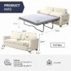 Mjkone Modern Velvet 2-in-1 Pull Out Sleep Sofa Bed