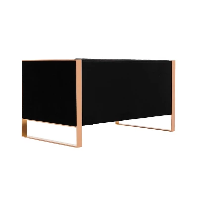 Trillium Velvet 2 Seater Loveseat - Manhattan Comfort 4 Trillium Velvet 2 Seater Loveseat - Manhattan Comfort - Image 4