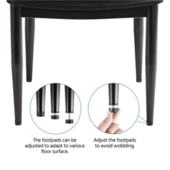 Yaheetech Set Of 4 Modern Dining Chairs With Metal Legs, Black 10 Yaheetech Set Of 4 Modern Dining Chairs With Metal Legs, Black -Baxton Studio Shop GUEST 5b7c1b8b f69c 4db3 a7db 177d19fed6cf