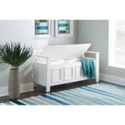 Laredo Storage Bench White - Linon -Baxton Studio Shop GUEST 5b9011d3 23fb 4ea3 82f5 967df91d8659