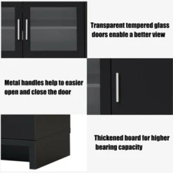 Costway TV Stand Media Entertainment Center For TV's Up To 70'' W/ Storage Cabinet -Baxton Studio Shop GUEST 5b94a50a e421 445f a1d1 2859e684fc2e