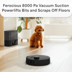 BObsweep UltraVision Self-Empty Cordless Robotic Vacuum And Mop Carbon Steel: Smart Mapping, Pet Hair, 180 Min Run Time