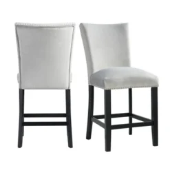 Set Of 2 Celine Velvet Counter Height Barstools - Picket House Furnishings -Baxton Studio Shop GUEST 5bd9baed 7569 4aa1 b6d7 1c023d2e1a14