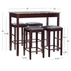 5pc Lancer Faux Marble Tavern Set - Linon 36 5pc Lancer Faux Marble Tavern Set - Linon -Baxton Studio Shop GUEST 5bff4a02 a0c2 47f3 b62d b56d04d46a0f