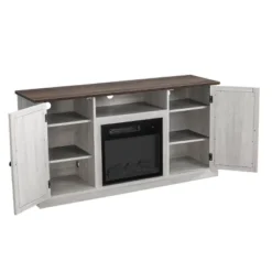 54" TV Stand For TVs Up To 60" With Electric Fireplace Saw Cut Off White - Home Essentials -Baxton Studio Shop GUEST 5c74b9a1 7a80 4a4a 9898 16dd4e489b56