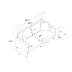 Maryan Pillowback Wood Stretcher Sofa Gray Linen - Room & Joy 19 Maryan Pillowback Wood Stretcher Sofa Gray Linen - Room & Joy -Baxton Studio Shop GUEST 5c828eec 5214 445f 81b7 f8b507332f9e