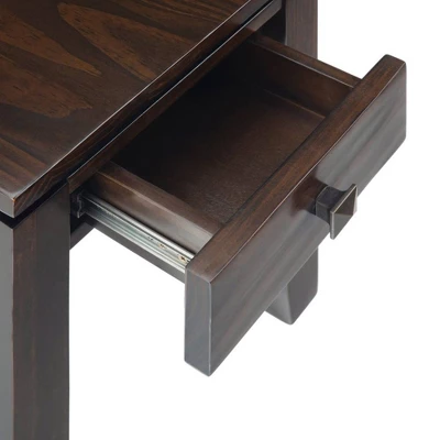 14" Essex Narrow Side Table Mahogany Brown - WyndenHall 2 14" Essex Narrow Side Table Mahogany Brown - WyndenHall - Image 2