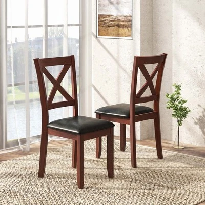 Costway Wooden Dining Chairs Set Of 2 Kitchen Side Chair With Padded Seat Rubber Wood Legs 1 Costway Wooden Dining Chairs Set Of 2 Kitchen Side Chair With Padded Seat Rubber Wood Legs
