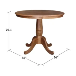 29.1" Dining Tables Round Top Carson Pedestal Distressed Oak - International Concepts -Baxton Studio Shop GUEST 5d04796b 8d2f 494d 9c0f 22c7928e0444