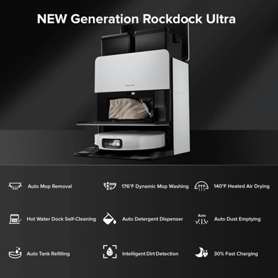 Roborock Saros 10 Robot Vacuum Mop, 3.14" Ultra-Thin Design, Auto Mop Detachment, 0% Hair Tangling, 22,000 Pa Suction Multi-Function Dock 5 Roborock Saros 10 Robot Vacuum Mop, 3.14" Ultra-Thin Design, Auto Mop Detachment, 0% Hair Tangling, 22,000 Pa Suction Multi-Function Dock - Image 5