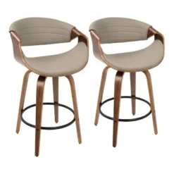 Set Of 2 Symphony Upholstered Counter Height Barstools - Lumisource -Baxton Studio Shop GUEST 5e1ffc25 7ba6 4a21 8d40 706df387bce1