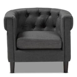 Bisset Chesterfield Chair Gray - Baxton Studio -Baxton Studio Shop GUEST 5e21bd96 22f4 4bef 96e8 77a8428b0e2e