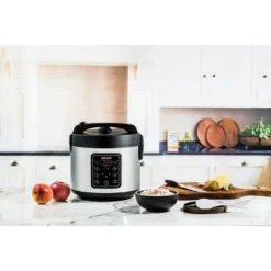 Aroma 20 Cup Digital Multicooker & Rice Cooker - Stainless Steel: 5 Settings, Automatic Keep Warm, Nonstick, 700W