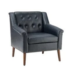 Nycteus Vegan Leather Armchair | ARTFUL LIVING DESIGN