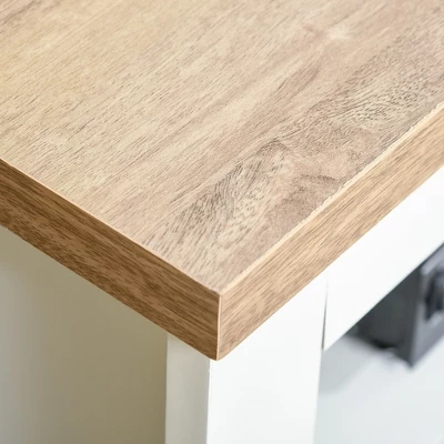 HOMCOM Corner TV Stand Up To 50", Entertainment Center TV Console Table With Drawers And Open Storage Compartment For Living Room, White 5 HOMCOM Corner TV Stand Up To 50", Entertainment Center TV Console Table With Drawers And Open Storage Compartment For Living Room, White - Image 5