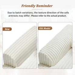 129" Oversized Sectional Sofa U-shaped Sofa Couch Modern Sofa Upholstered In Soft Corduroy With A Chaise Lounge For Living Room, Beige -Baxton Studio Shop GUEST 5e84d7f2 b345 4cf2 9178 37092151d8ab