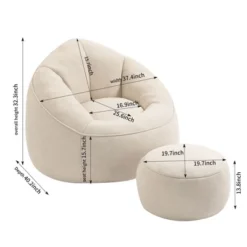 NicBex Couches For Living Room 40" Lazy Sofa Bean Bag Chair Couch With Durable Comfort Lounger High Back, Upholstered Footrest 12 NicBex Couches For Living Room 40" Lazy Sofa Bean Bag Chair Couch With Durable Comfort Lounger High Back, Upholstered Footrest -Baxton Studio Shop GUEST 5e9bbe3d 26d2 4336 bd98 ca6b2a5f1fcc