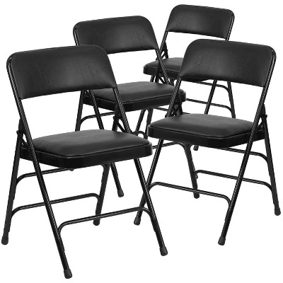 Emma And Oliver 4 Pack Home & Office Portable Party Events Padded Metal Folding Chair 11 Emma And Oliver 4 Pack Home & Office Portable Party Events Padded Metal Folding Chair - Image 11