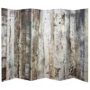 6" Double Sided Winter Woods Canvas Room Divider White - Oriental Furniture